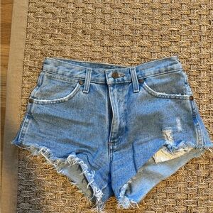 Wrangler Blue High-Waisted Jean Shorts